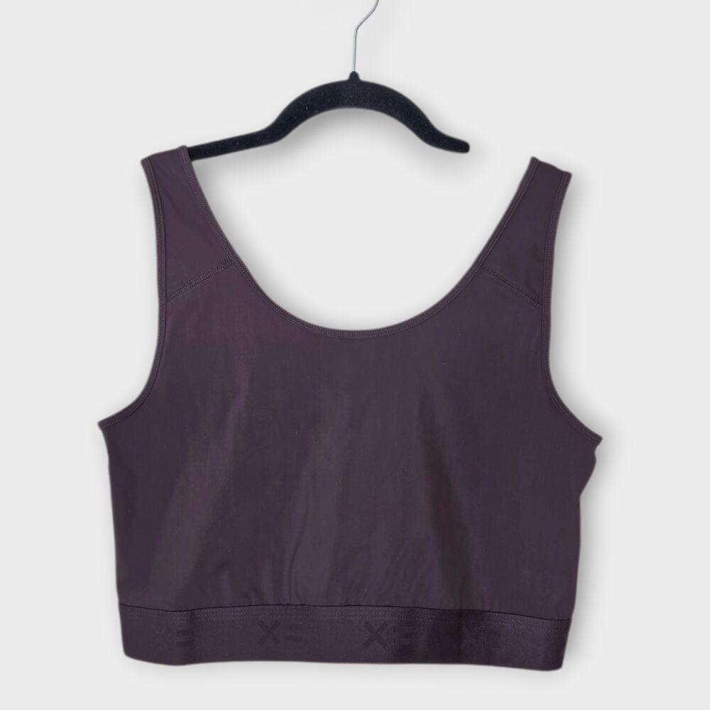 TomboyX Compression Crop Top Chocolate Brown Women's XL